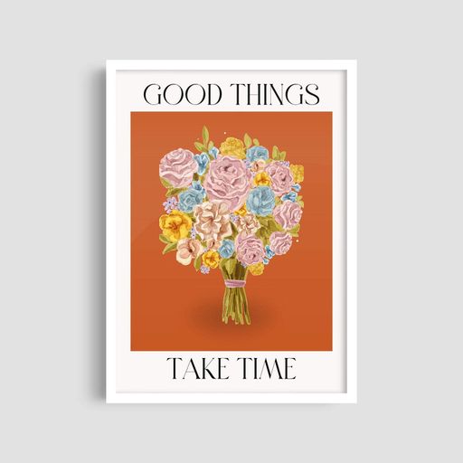 Постер Roomy "Good Things 1" Черная рамка с глянцевым стеклом A1 (84.1x59.4 cm.) (1298536)