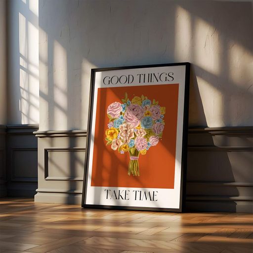 Постер Roomy "Good Things 1" Черная рамка с глянцевым стеклом A1 (84.1x59.4 cm.) (1298536)