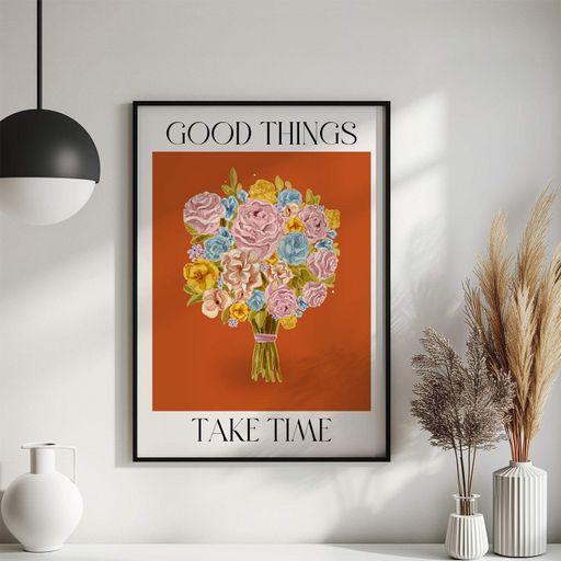 Постер Roomy "Good Things 1" Черная рамка с глянцевым стеклом A1 (84.1x59.4 cm.) (1298536)