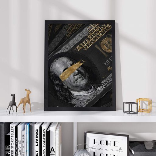 Постер Roomy "Blinded Franklin" Черная рамка с антибликовым стеклом A4 (29.7x21 cm) (1298752)