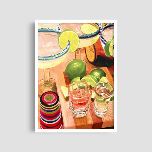 Постер Roomy "Cocktail Fiesta" Черная рамка с антибликовым стеклом A4 (29.7x21 cm) (1298928)