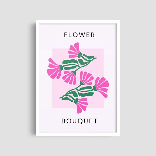 Постер Roomy "Floral Bouquet" Черная рамка с антибликовым стеклом A4 (29.7x21 cm) (1298932)