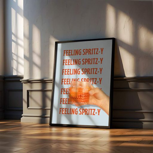 Постер Roomy "Feeling Spritzy" Чорна рамка з антибліковим склом A2 (59.4x42 cm.) (1299054)