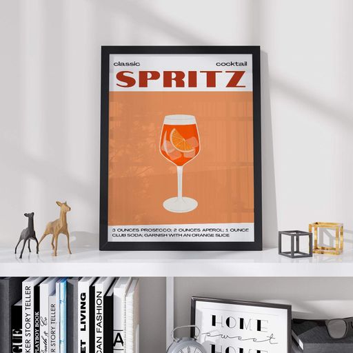 Постер Roomy "Spritz Glass" Біла рамка з антибліковим склом A1 (84.1x59.4 cm.) (1299162)