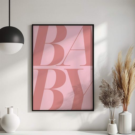 Постер Roomy "Baby Pink" Без рамки A2 (59.4x42 cm.) (1299247)