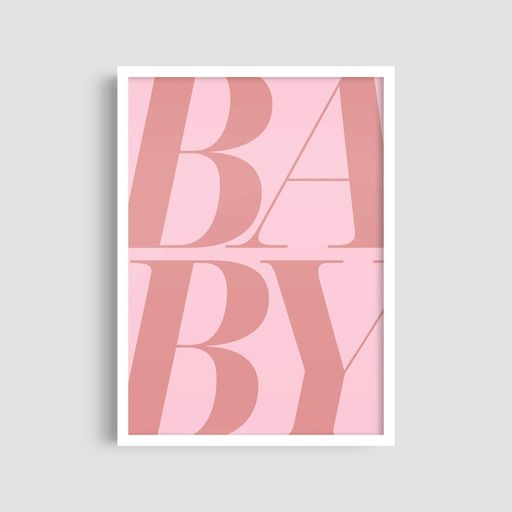 Постер Roomy "Baby Pink" Черная рамка с глянцевым стеклом A3 (42x29.7 cm) (1299251)