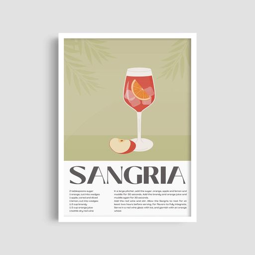 Постер Roomy "Sangria" Черная рамка с антибликовым стеклом A2 (59.4x42 cm.) (1299310)