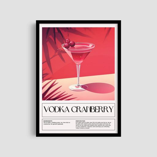 Постер Roomy "Vodka Cranberry" Без рамки A1 (84.1x59.4 cm.) (1299367)