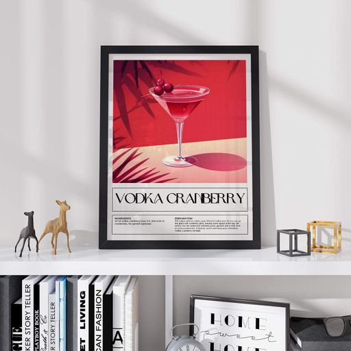 Постер Roomy "Vodka Cranberry" Чорна рамка з антибліковим склом A1 (84.1x59.4 cm.) (1299377)
