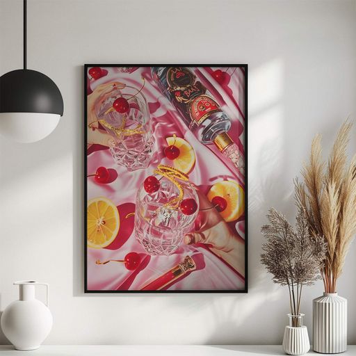 Постер Roomy "Citrus Punch" Чорна рамка з глянцевим склом A1 (84.1x59.4 cm.) (1299397)