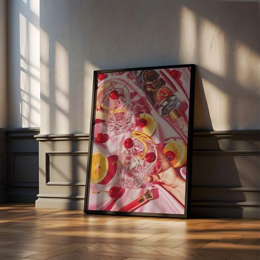 Постер Roomy "Citrus Punch" Чорна рамка з глянцевим склом A1 (84.1x59.4 cm.) (1299397)