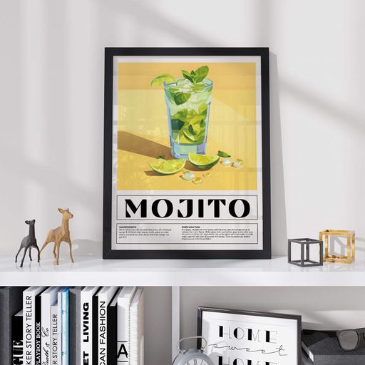 Постер Roomy "Mojito Classic" Біла рамка з глянцевим склом A4 (29.7x21 cm) (1299433)