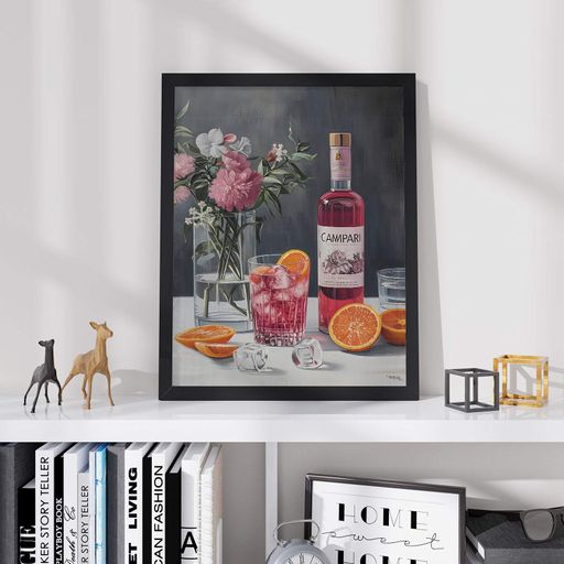 Постер Roomy "Campari Delight" Белая рамка с антибликовым стеклом A4 (29.7x21 cm) (1299480)
