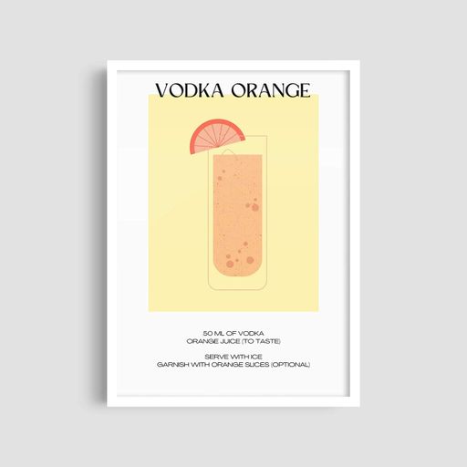 Постер Roomy "Vodka Orange" Черная рамка с антибликовым стеклом A3 (42x29.7 cm) (1299485)
