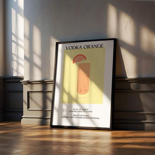 Постер Roomy "Vodka Orange" Белая рамка с антибликовым стеклом A3 (42x29.7 cm) (1299512)