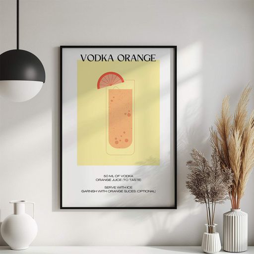 Постер Roomy "Vodka Orange" Белая рамка с антибликовым стеклом A1 (84.1x59.4 cm.) (1299514)