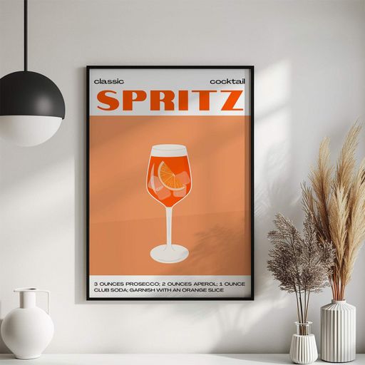 Постер Roomy "Spritz" Чорна рамка з антибліковим склом A2 (59.4x42 cm.) (1299525)