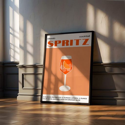 Постер Roomy "Spritz" Черная рамка с антибликовым стеклом A1 (84.1x59.4 cm.) (1299526)