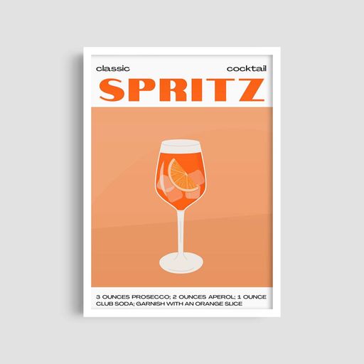 Постер Roomy "Spritz" Белая рамка с глянцевым стеклом A3 (42x29.7 cm) (1299528)