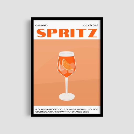 Постер Roomy "Spritz" Біла рамка з глянцевим склом A2 (59.4x42 cm.) (1299529)