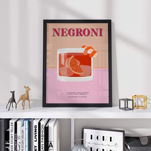 Постер Roomy "Negroni Classic" Чорна рамка з антибліковим склом A1 (84.1x59.4 cm.) (1299538)