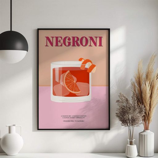 Постер Roomy "Negroni Classic" Біла рамка з антибліковим склом A4 (29.7x21 cm) (1299543)