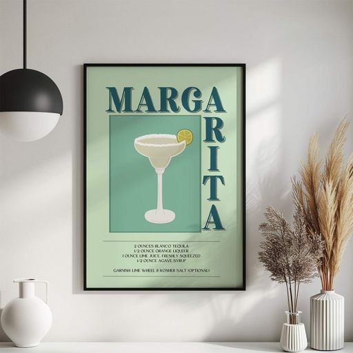 Постер Roomy "Margarita Fresh" Белая рамка с антибликовым стеклом A1 (84.1x59.4 cm.) (1299546)
