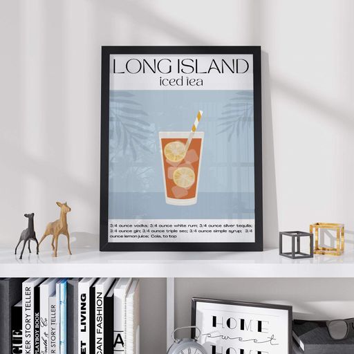 Постер Roomy "Long Island Iced Tea" Белая рамка с глянцевым стеклом A3 (42x29.7 cm) (1299549)