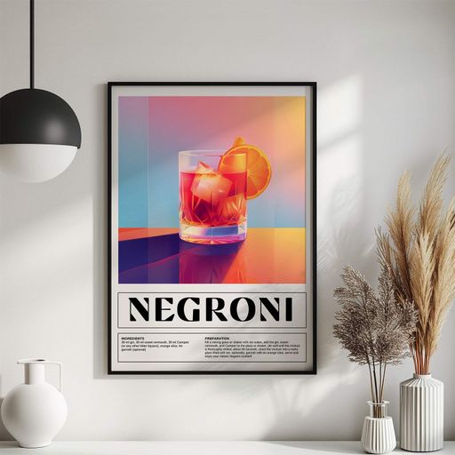 Постер Roomy "Negroni" Чорна рамка з глянцевим склом A4 (29.7x21 cm) (1299563)