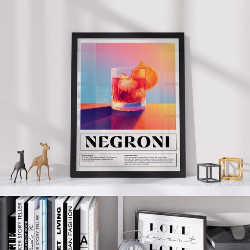 Постер Roomy "Negroni" Белая рамка с глянцевым стеклом A1 (84.1x59.4 cm.) (1299583)