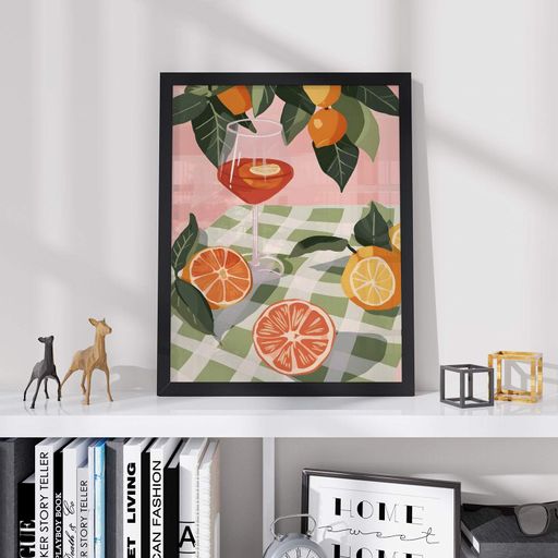 Постер Roomy "Citrus Garden" Белая рамка с глянцевым стеклом A2 (59.4x42 cm.) (1299666)