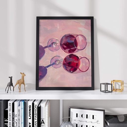 Постер Roomy "Wine Glasses" Черная рамка с антибликовым стеклом A3 (42x29.7 cm) (1299729)