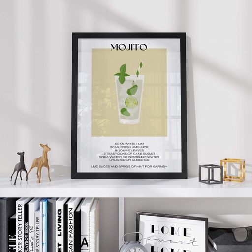 Постер Roomy "Mojito" Белая рамка с глянцевым стеклом A4 (29.7x21 cm) (1299751)