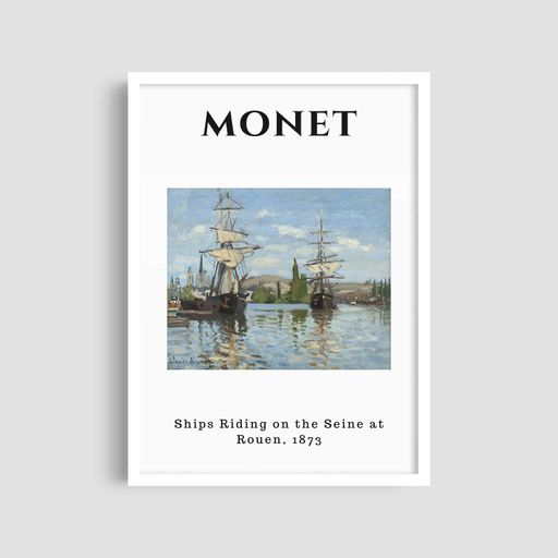 Постер Roomy "Ships Seine" Біла рамка з глянцевим склом A3 (42x29.7 cm) (1299875)