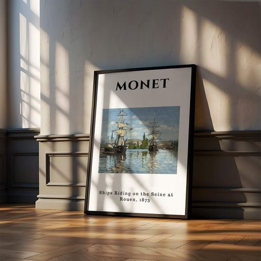 Постер Roomy "Ships Seine" Біла рамка з глянцевим склом A3 (42x29.7 cm) (1299875)