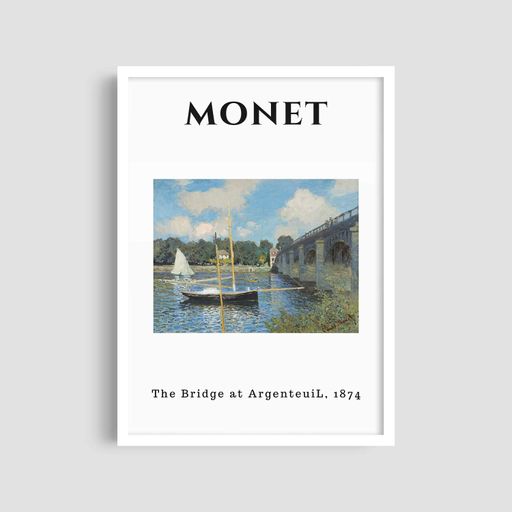 Постер Roomy "Bridge Argenteuil" Белая рамка с антибликовым стеклом A4 (29.7x21 cm) (1300053)