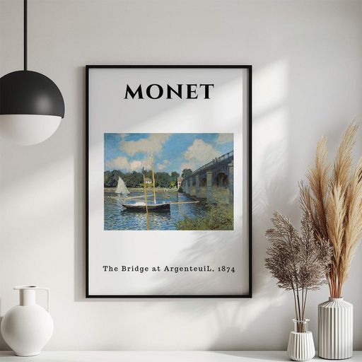 Постер Roomy "Bridge Argenteuil" Белая рамка с антибликовым стеклом A4 (29.7x21 cm) (1300053)