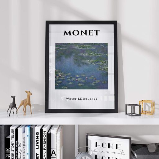 Постер Roomy "Water Lilies" Белая рамка с антибликовым стеклом A1 (84.1x59.4 cm.) (1300272)