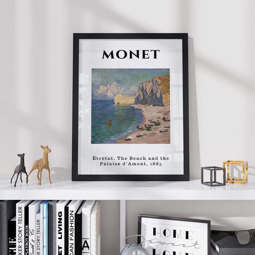 Постер Roomy "Etretat Beach" Белая рамка с глянцевым стеклом A3 (42x29.7 cm) (1300286)