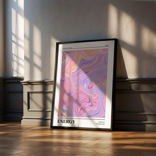 Постер Roomy "Energy Swirls" Черная рамка с антибликовым стеклом A3 (42x29.7 cm) (1300529)