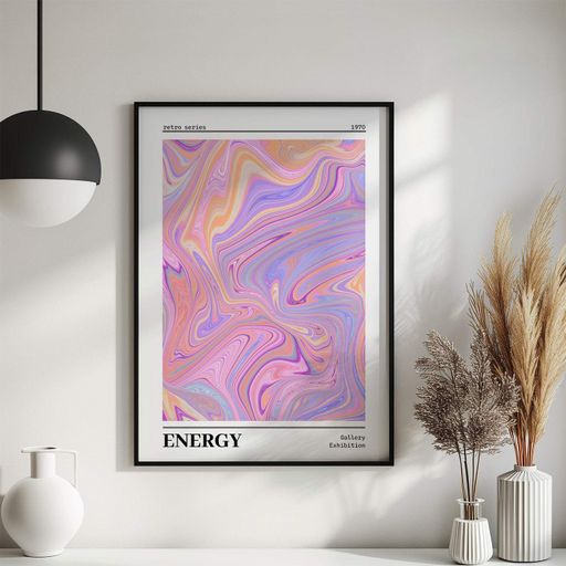 Постер Roomy "Energy Swirls" Біла рамка з антибліковим склом A4 (29.7x21 cm) (1300544)