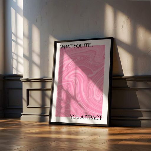 Постер Roomy "You Attract" Черная рамка с глянцевым стеклом A4 (29.7x21 cm) (1300637)