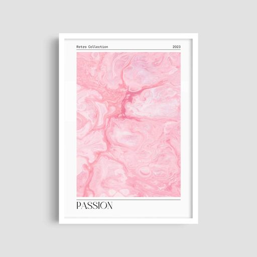 Постер Roomy "Passion Swirls" Черная рамка с глянцевым стеклом A4 (29.7x21 cm) (1300644)
