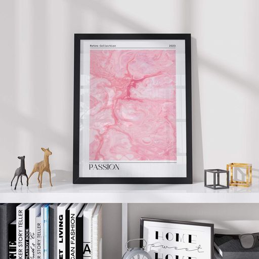 Постер Roomy "Passion Swirls" Черная рамка с глянцевым стеклом A4 (29.7x21 cm) (1300644)