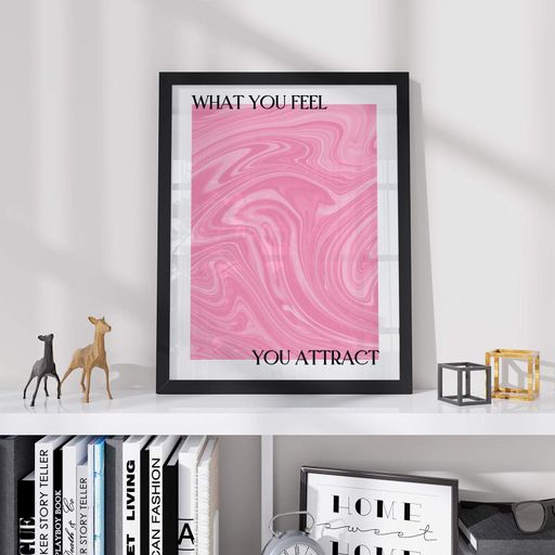 Постер Roomy "You Attract" Белая рамка с глянцевым стеклом A1 (84.1x59.4 cm.) (1300655)