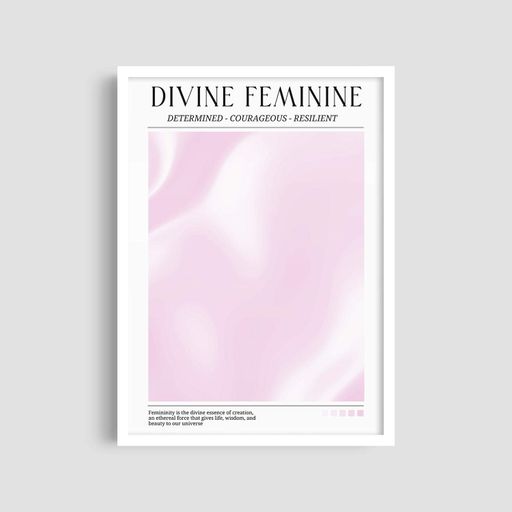 Постер Roomy "Divine Feminine 3" Біла рамка з антибліковим склом A4 (29.7x21 cm) (1300733)