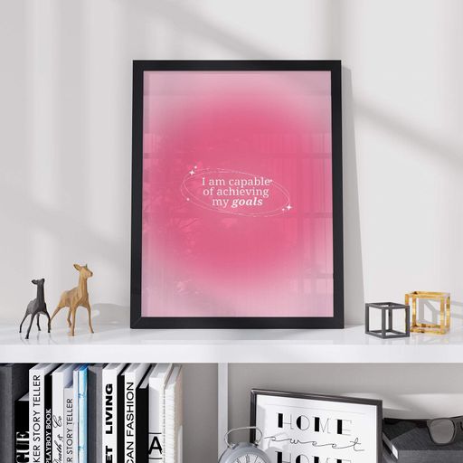 Постер Roomy "Goals Achieved" Біла рамка з антибліковим склом A2 (59.4x42 cm.) (1300788)
