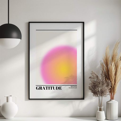 Постер Roomy "Gratitude 1" Біла рамка з глянцевим склом A2 (59.4x42 cm.) (1300902)