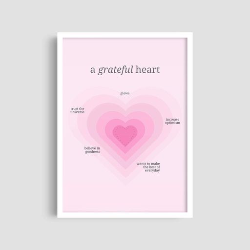 Постер Roomy "Grateful Heart" Чорна рамка з антибліковим склом A3 (42x29.7 cm) (1300929)