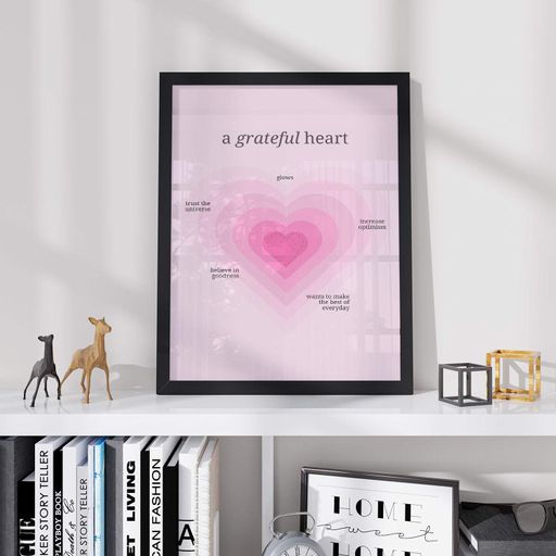 Постер Roomy "Grateful Heart" Черная рамка с антибликовым стеклом A1 (84.1x59.4 cm.) (1300937)
